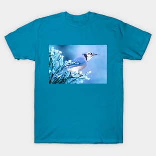 Blue Jay on One Frosty Morning T-Shirt